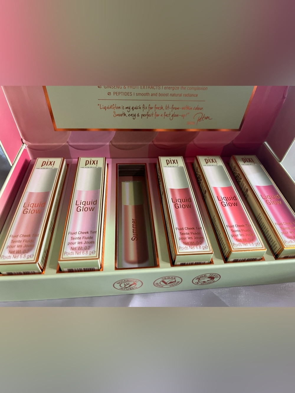 5 Pixi Liquid Glow Cheek Tint Trio & Pink Shades Set - Picture 6 of 8